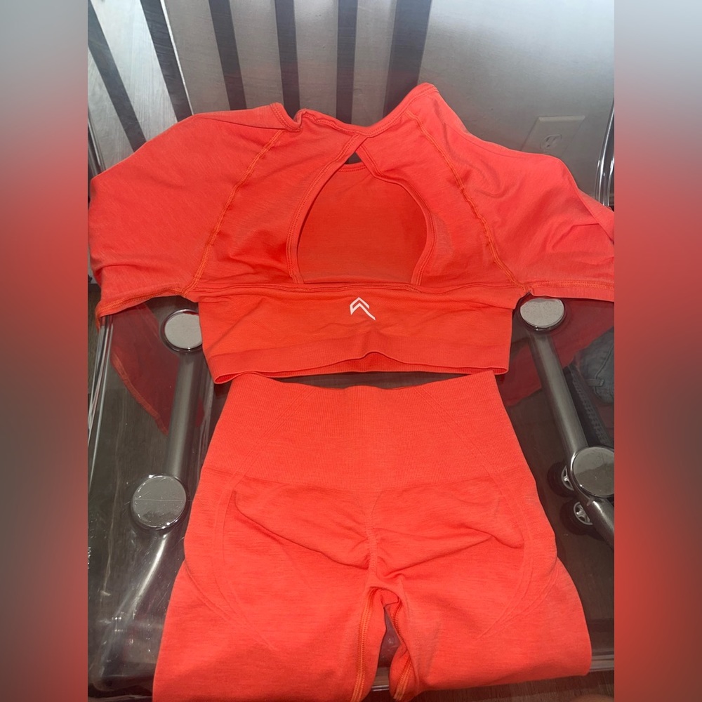 Oner Active Effortless Seamless Long Sleeve Crop Peach Blossom